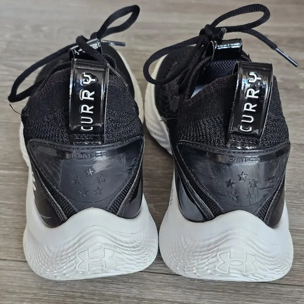 B4 Under Armour Curry Flow 8 Black White US M7 W8.5 Sneakers Shoes M3024785
